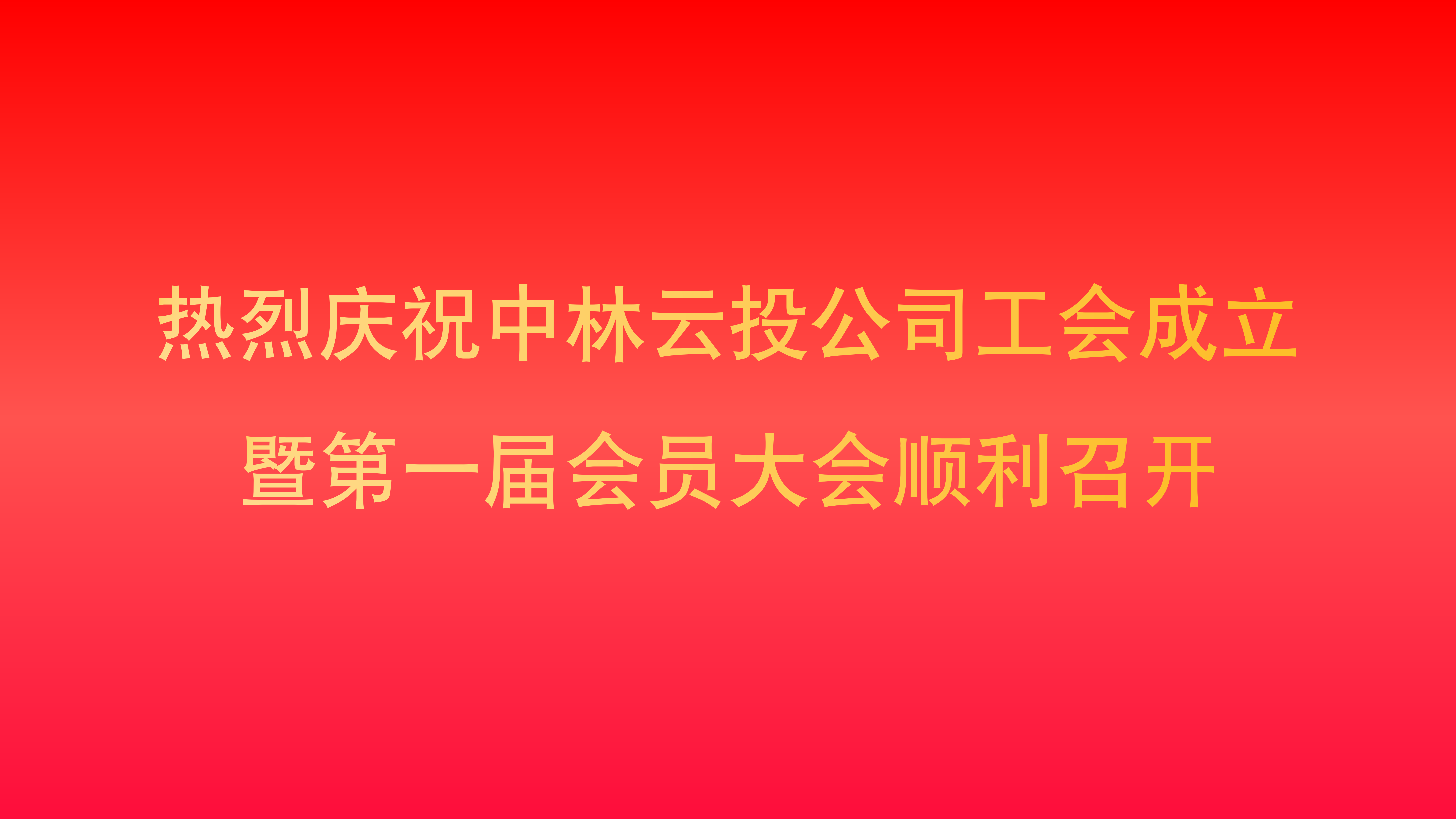 中林云投公司成立工会并召开工会第一届会员大会